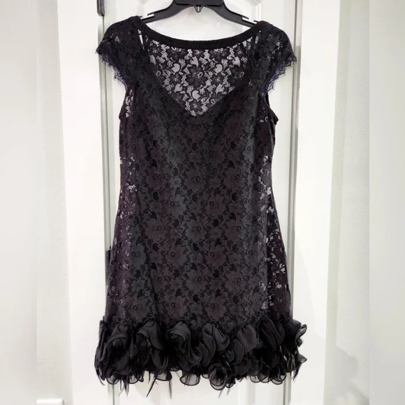 Jessica Simpson Lace & Feather Dress, size 8, EUC Jessica Simpson Lace & Feather Dress, size 8, EUC